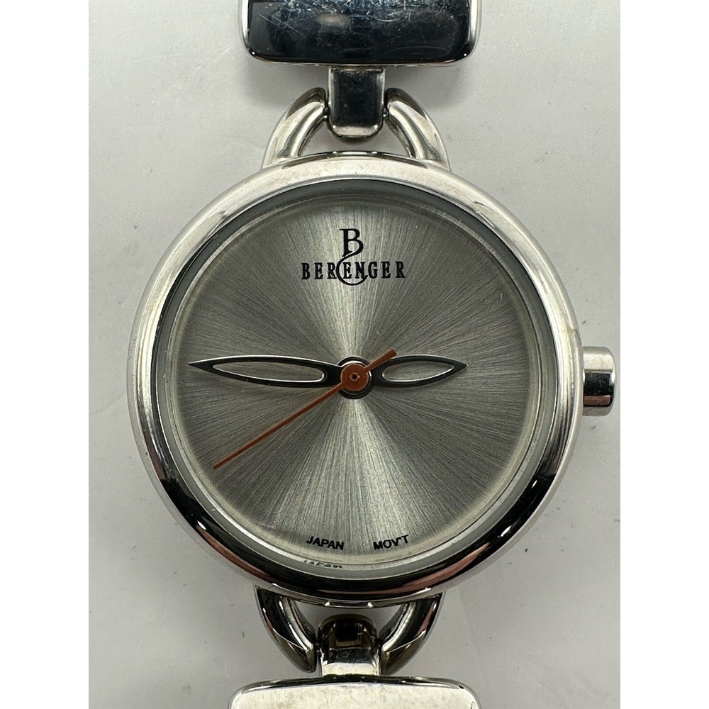Berenger Watch Ladies Classic 22MM 7.25" New Battery Brown Leather Band‎ Q